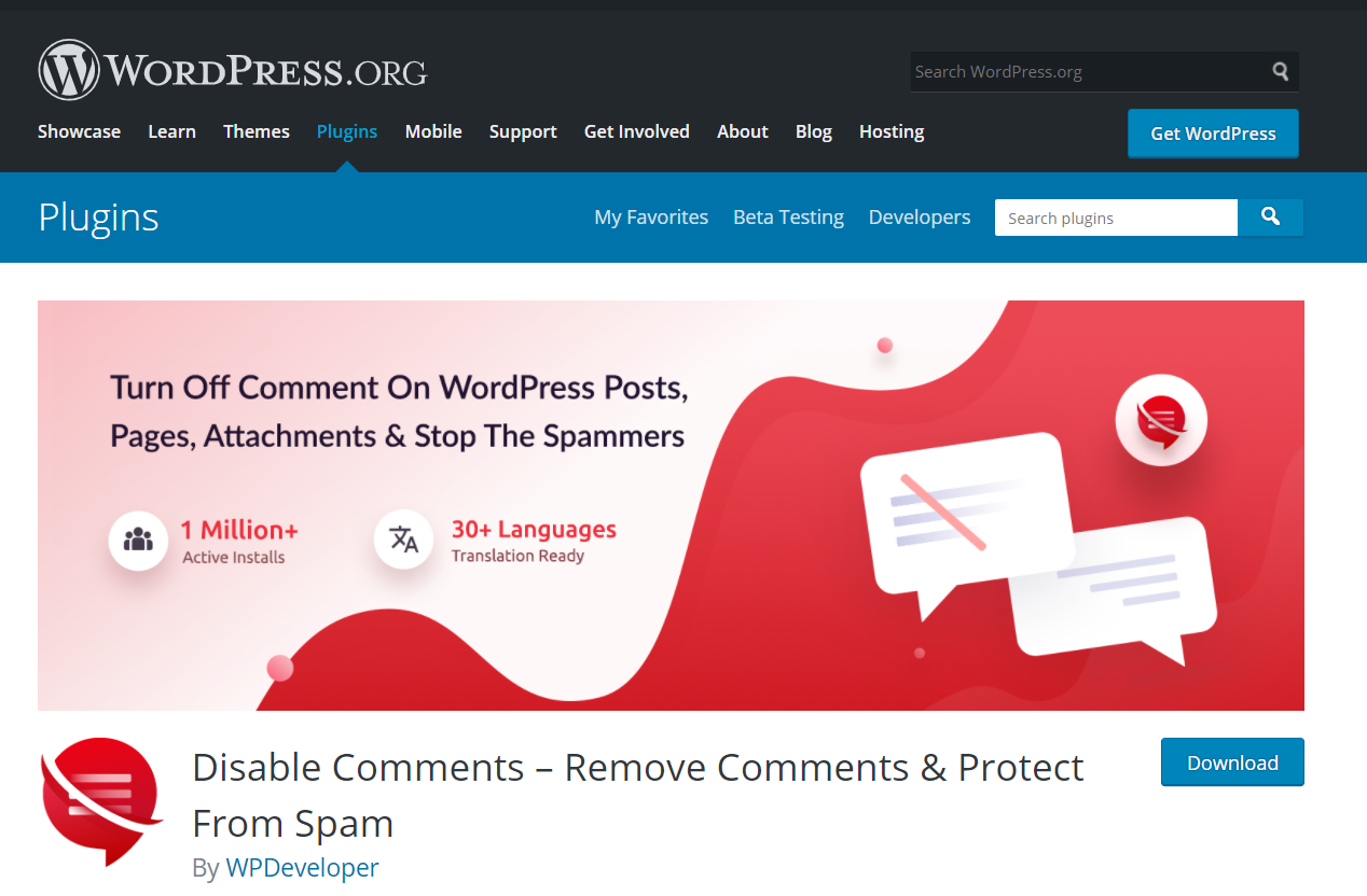 turn off comments in WordPress 
